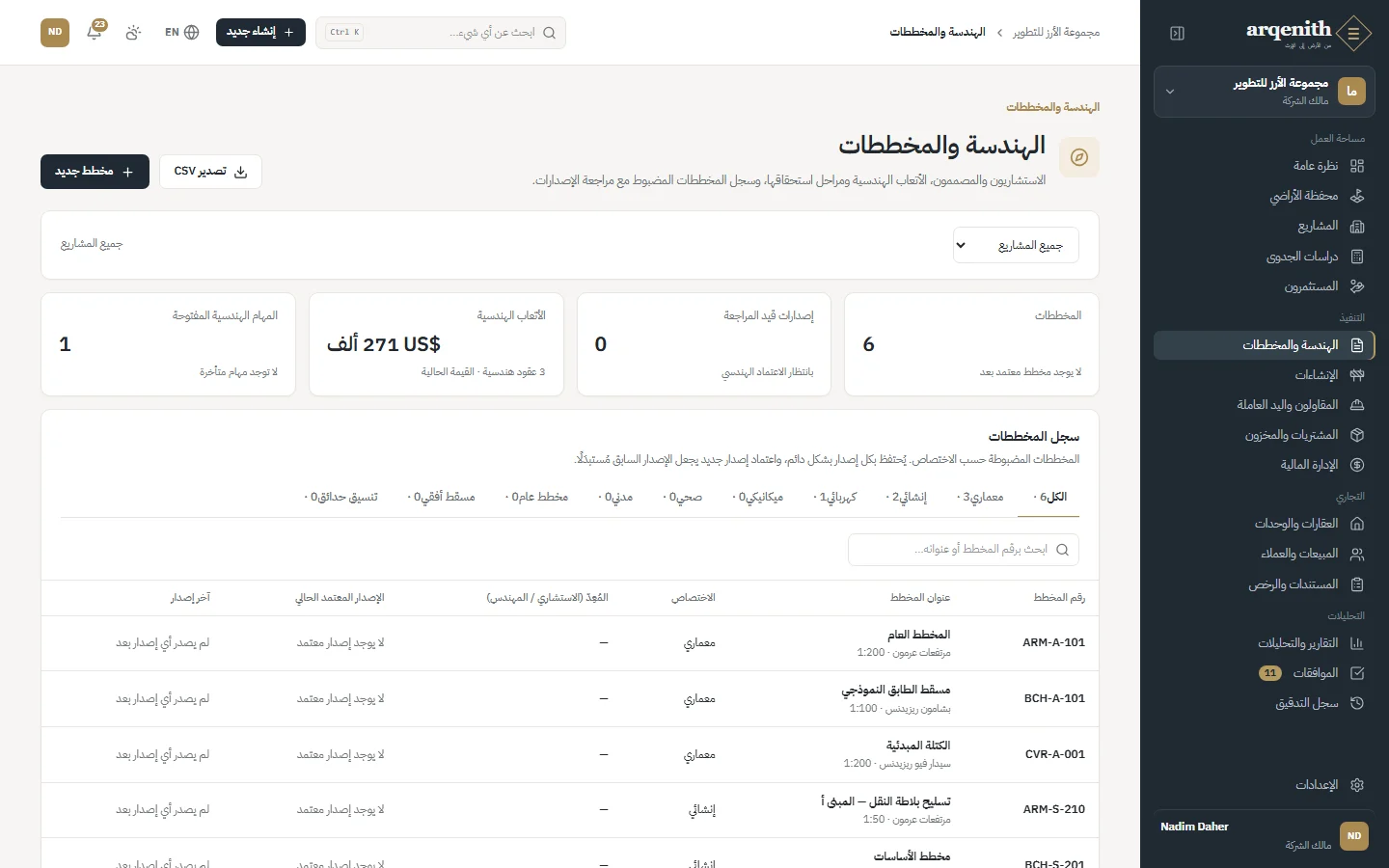سجل المخططات