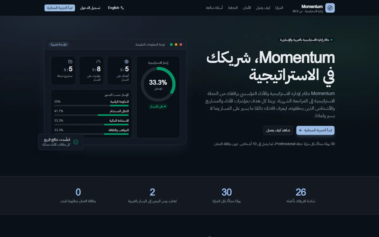 موقع Momentum momentum.qlsystems.net