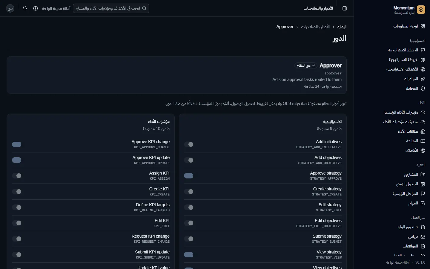 دور وصلاحياته