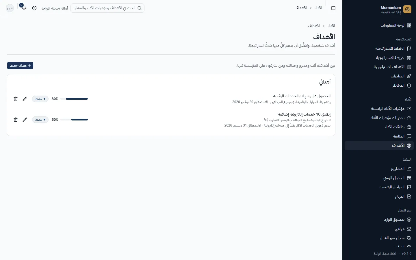 الأهداف الشخصية المرتبطة بالأهداف الاستراتيجية