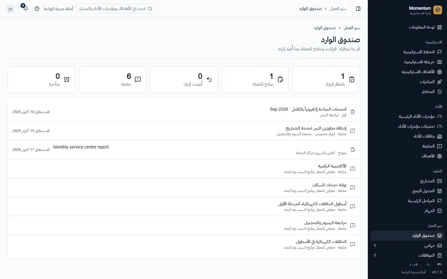 صندوق الوارد: القرارات، والنماذج، والعناصر المعادة، والمتابعات، في مكان واحد