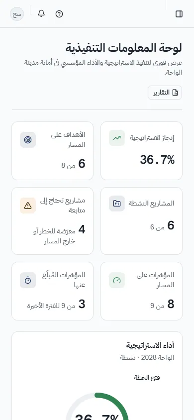 لوحة المعلومات على الهاتف