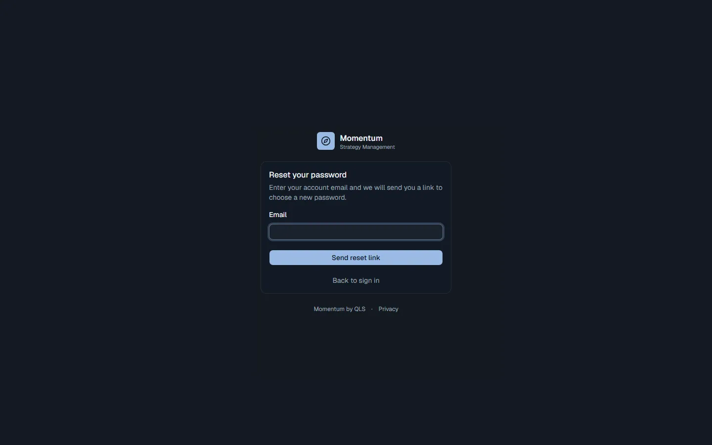 Resetting a forgotten password