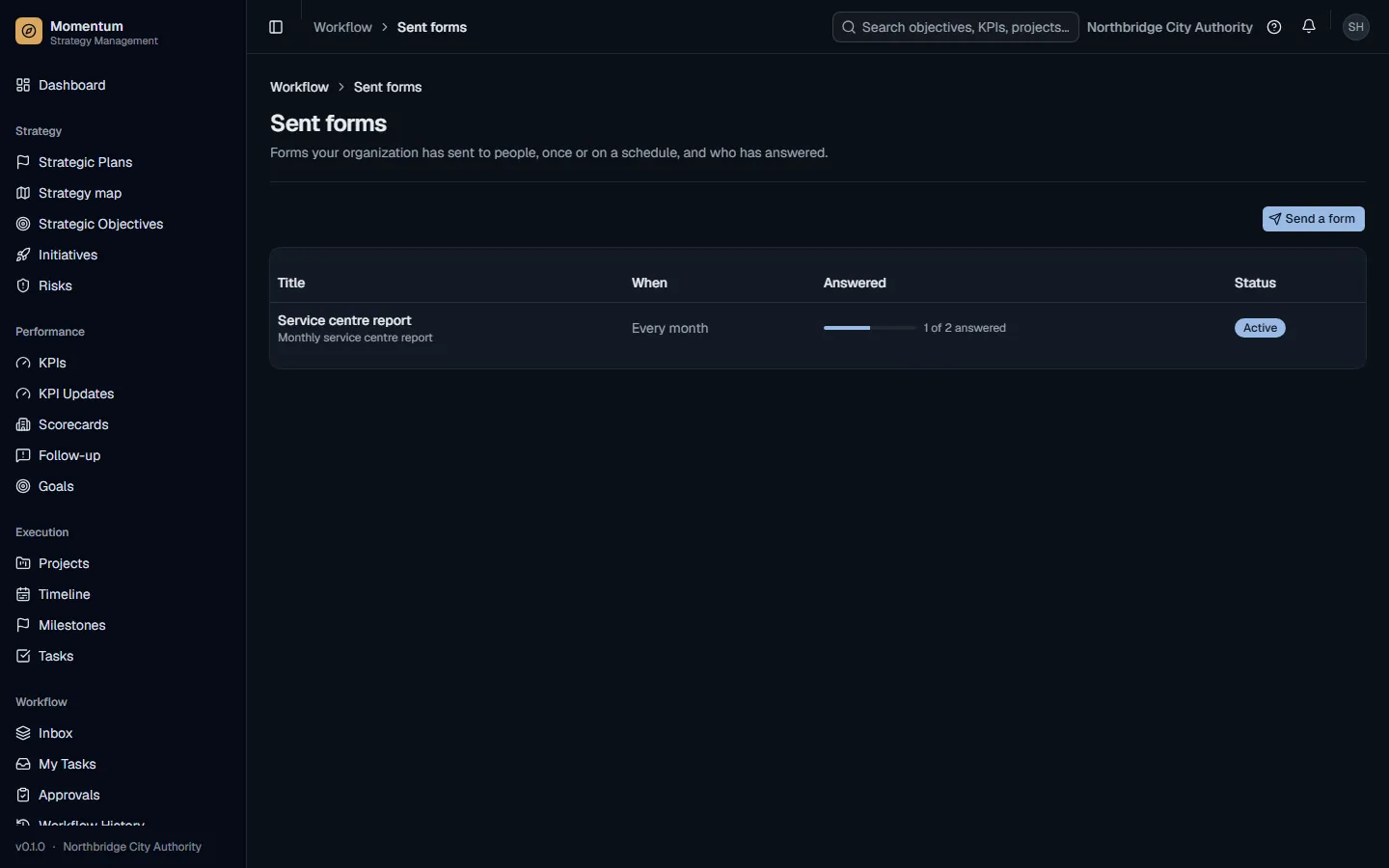Sent forms: who receives what, and when