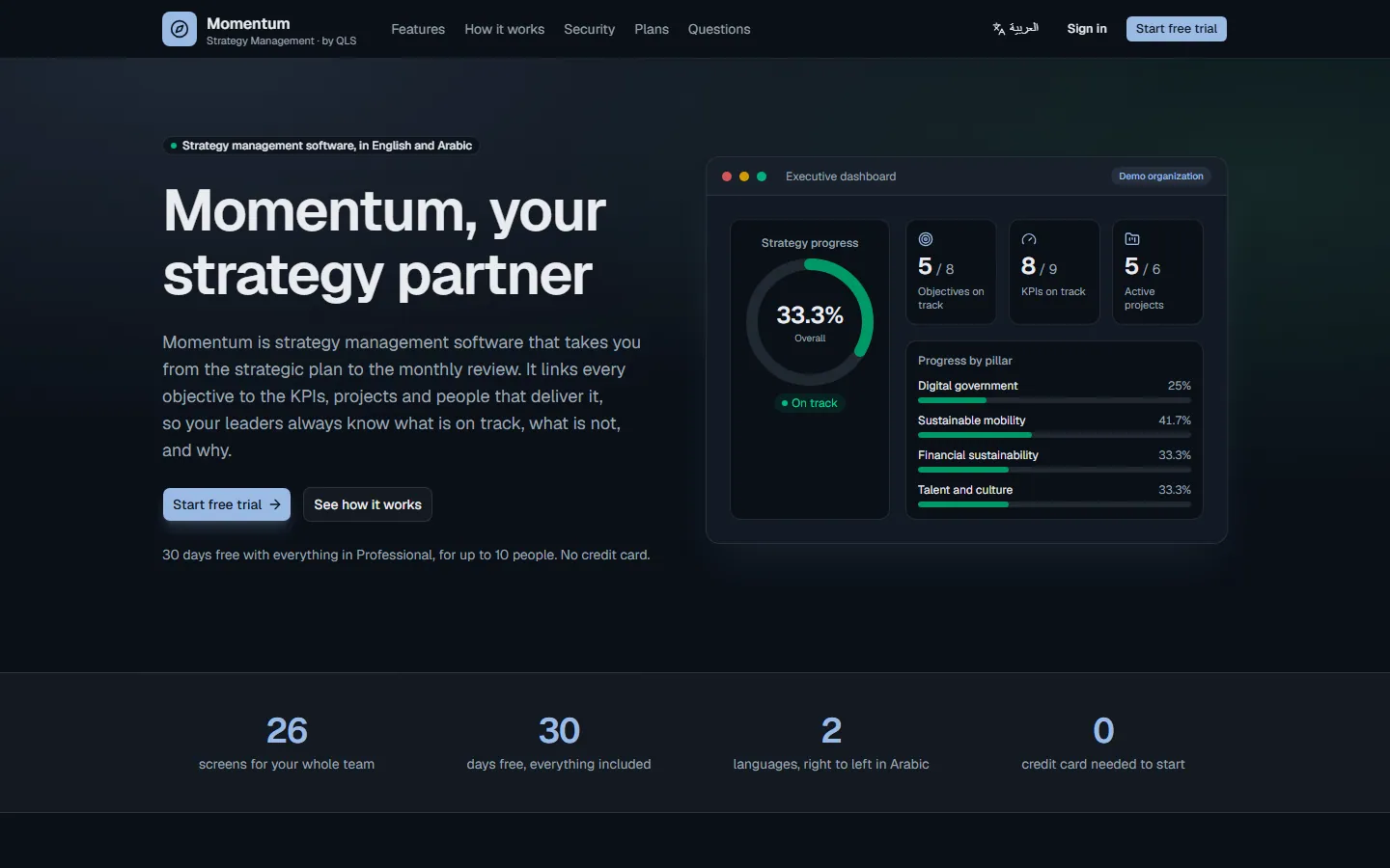 Momentum's website, momentum.qlsystems.net