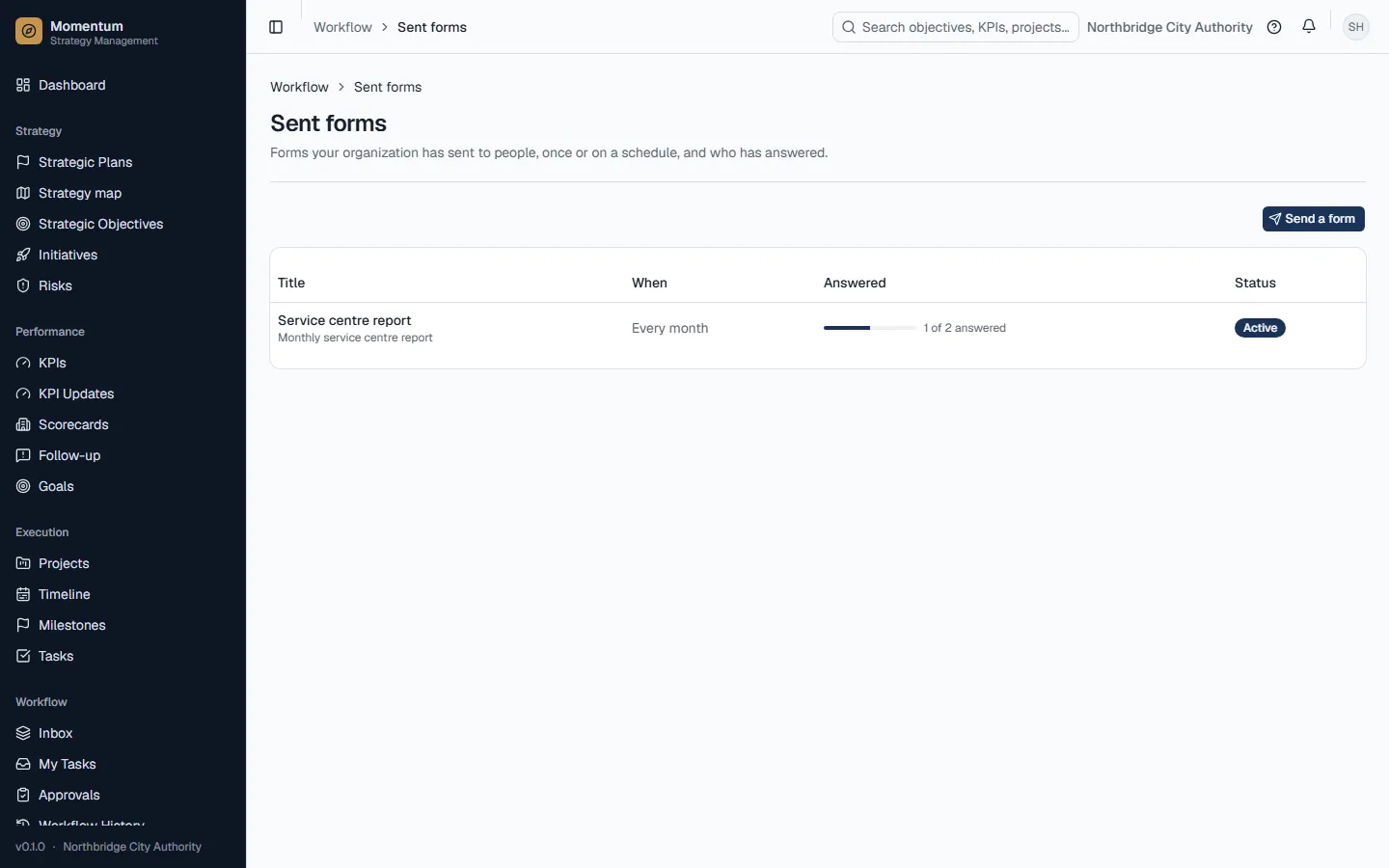 Sent forms: who receives what, and when
