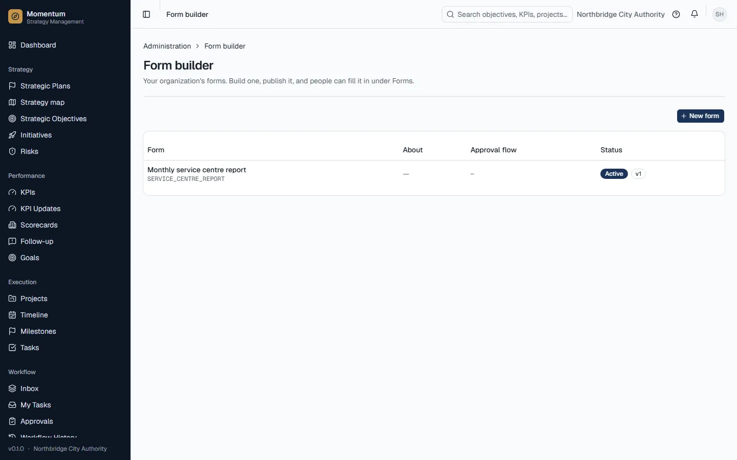 The form builder